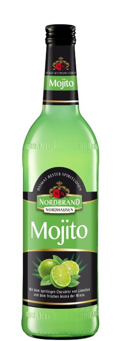 Das Foto zeigt die NN Mojito Flasche