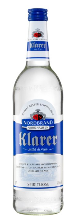 Das Foto zeigt die NN Klarer Flasche