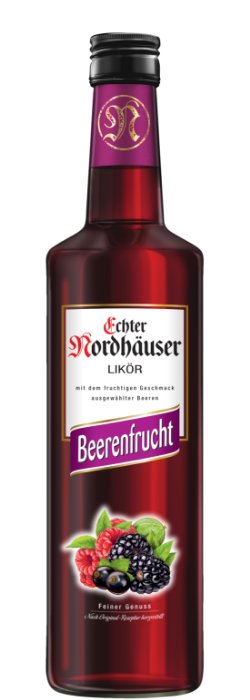 Das Foto zeigt die Echter Nordhäuser Beerenfrucht Flasche